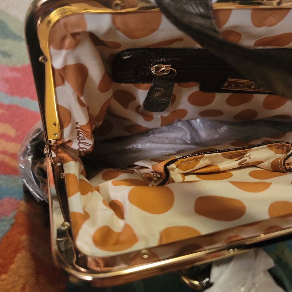 NICOLE LEE Tina Print Satchel Bag Gitana Vintage Print NEW. - Picture 10 of 10